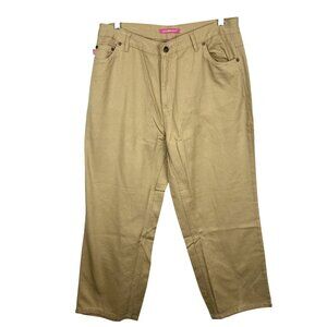 Womens Preppy 5 Pocket Natural Fit Khaki Cotton Jeans Pants 16WP by Woman Within